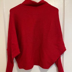 Red Philosophy Mockneck Sweater